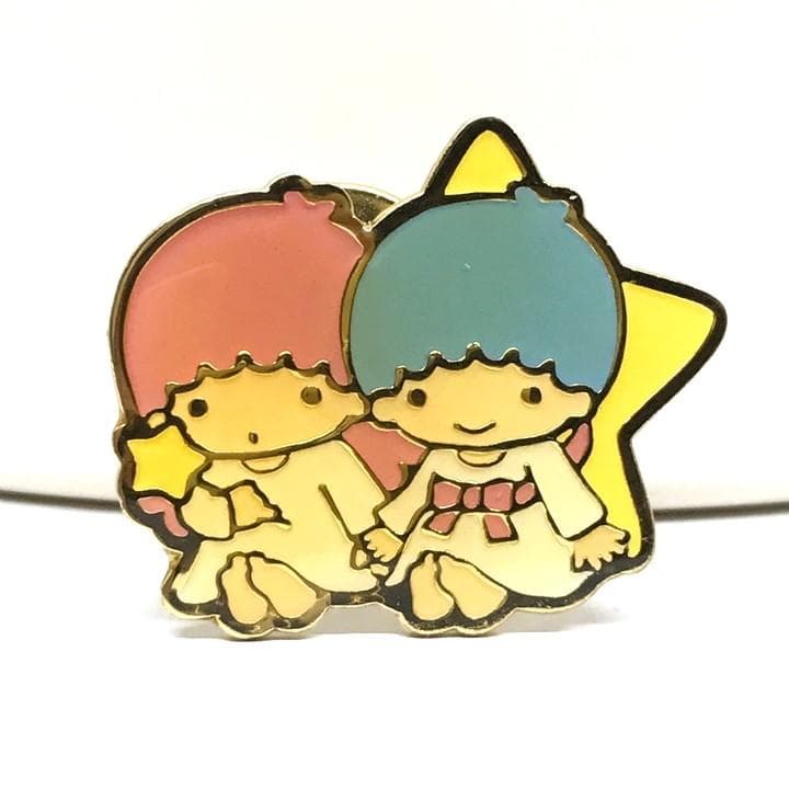 キキララ レトロ ピンバッジ 未使用 1999年 ピンズ リトルツインスターズ