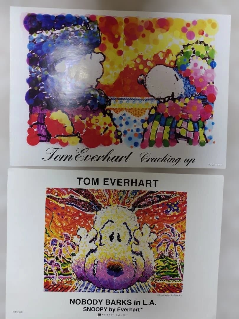 ダ*ス様 SNOOPY　トムエバハート　非売品ポスター　8種類　9枚　額縁付