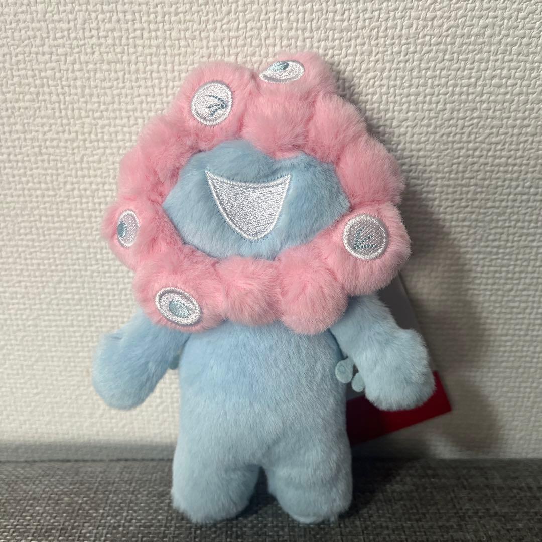 関西万博公式　ミャクミャク パステル　水色 ぬいぐるみ＆畜光キーホルダー