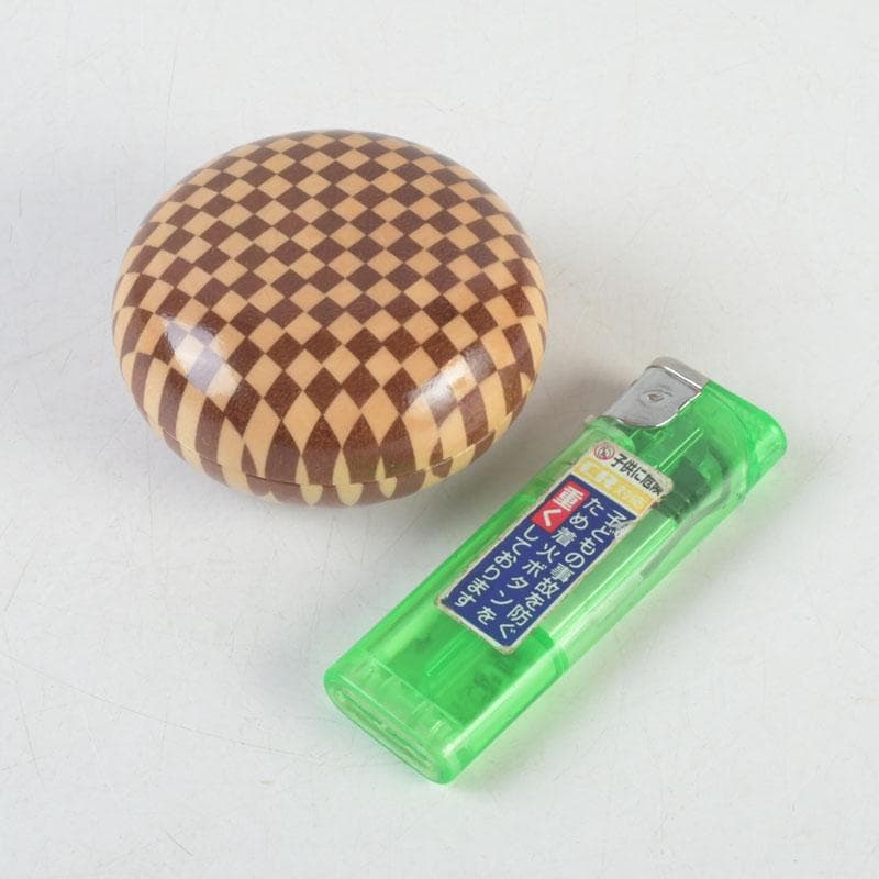 茶道具　鷹の巣　箱根寄木細工　香合　箱付　V　9679