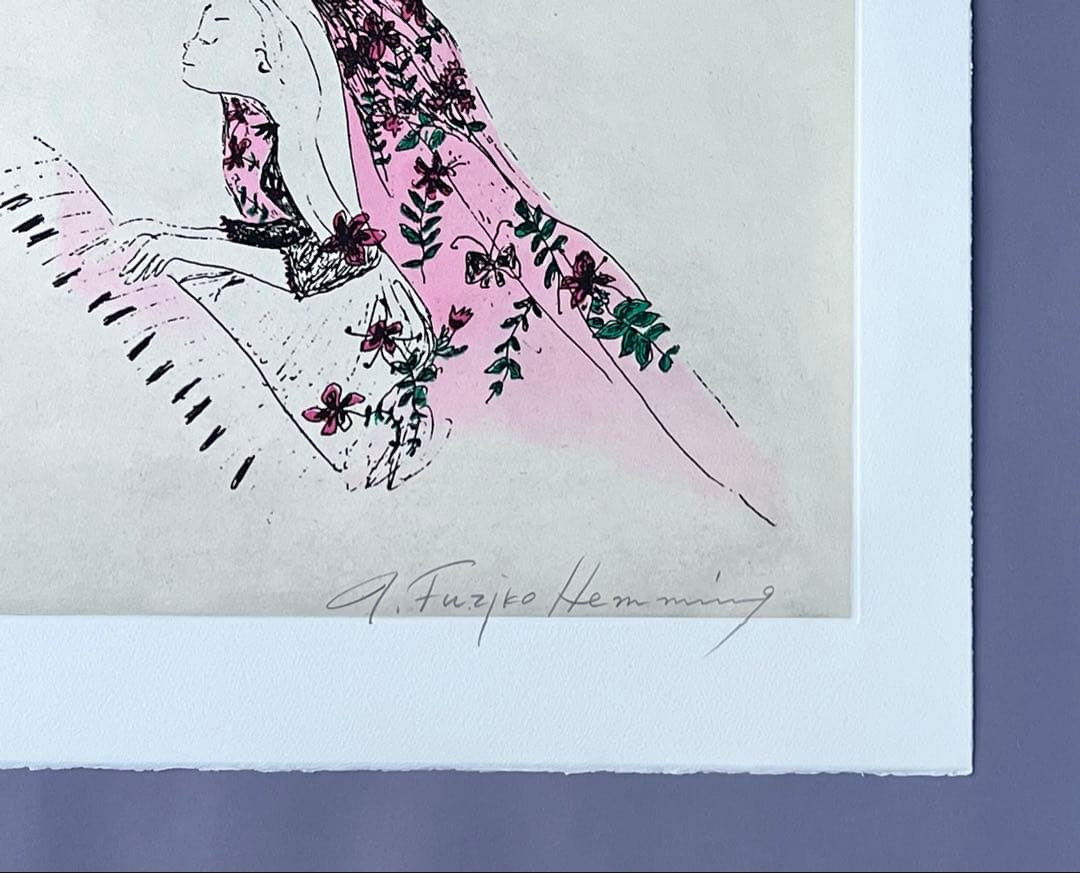 FujikoHemmingフジ子ヘミング真作保証FuzjkoHemming版画