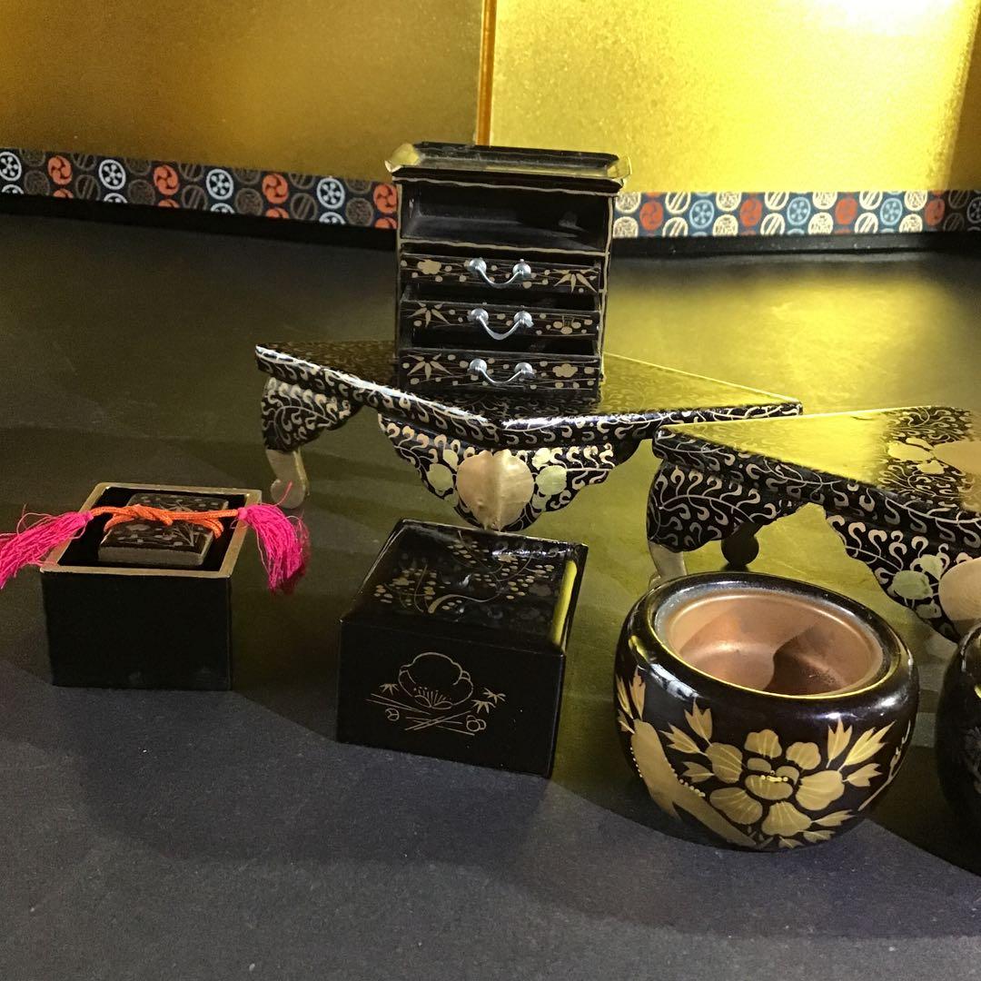 大名金蒔絵雛道具7点　江戸時代　　　B I