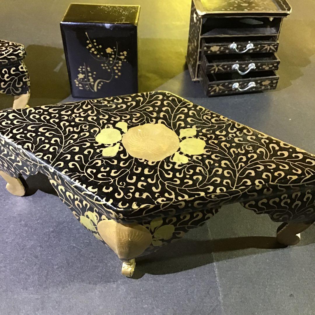 大名金蒔絵雛道具7点　江戸時代　　　B I