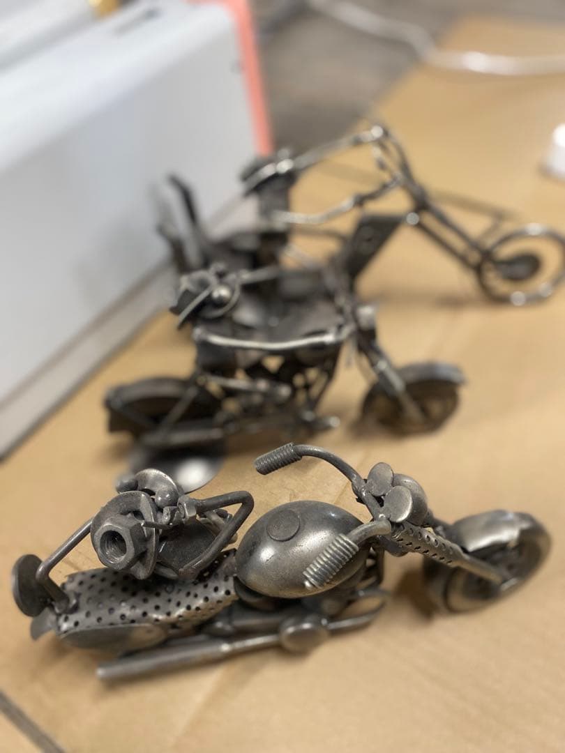 金属製バイクミニチュアアート3点セット