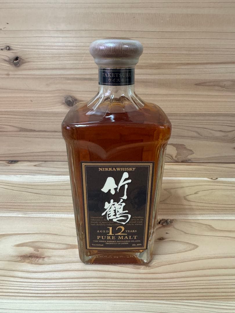 NIKKA 竹鶴 12年 ピュアモルト 660ml ニッカ 角瓶　未開栓