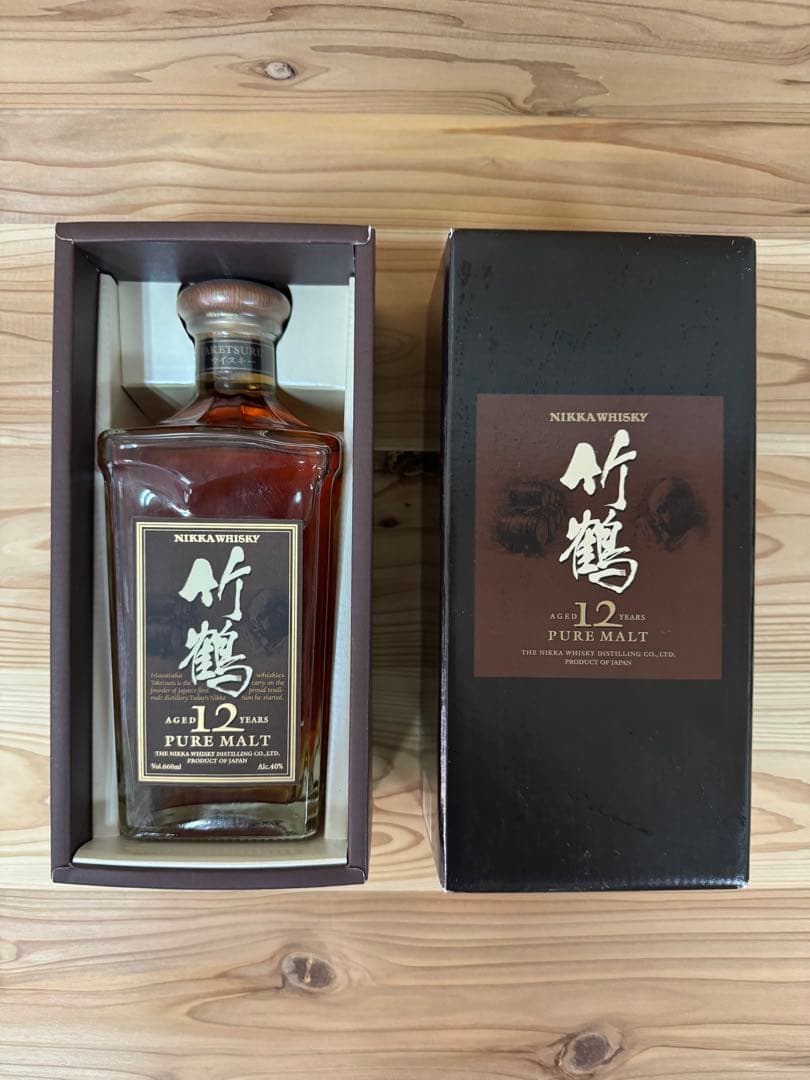 NIKKA 竹鶴 12年 ピュアモルト 660ml ニッカ 角瓶　未開栓