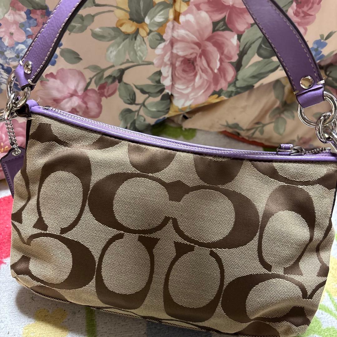 未使用品　COACH ショルダーバッグ ブラウン パープル　2way