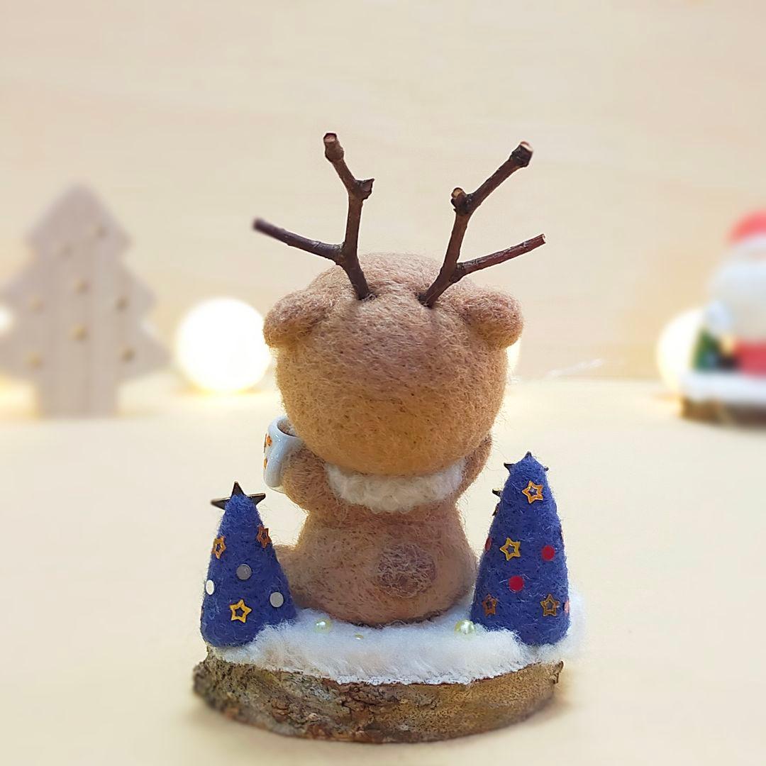 ✿羊毛フェルト✿サンタさんとトナカイさんのCoffee Time✿