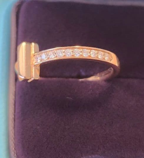 [中古]Tiffany ティファニー Tワンリング K18イエローゴールド11号