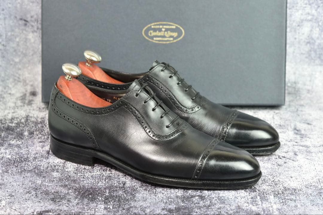 クロケット&ジョーンズ　アルバニー　5E　黒　337ラスト　ハンドグレードライン