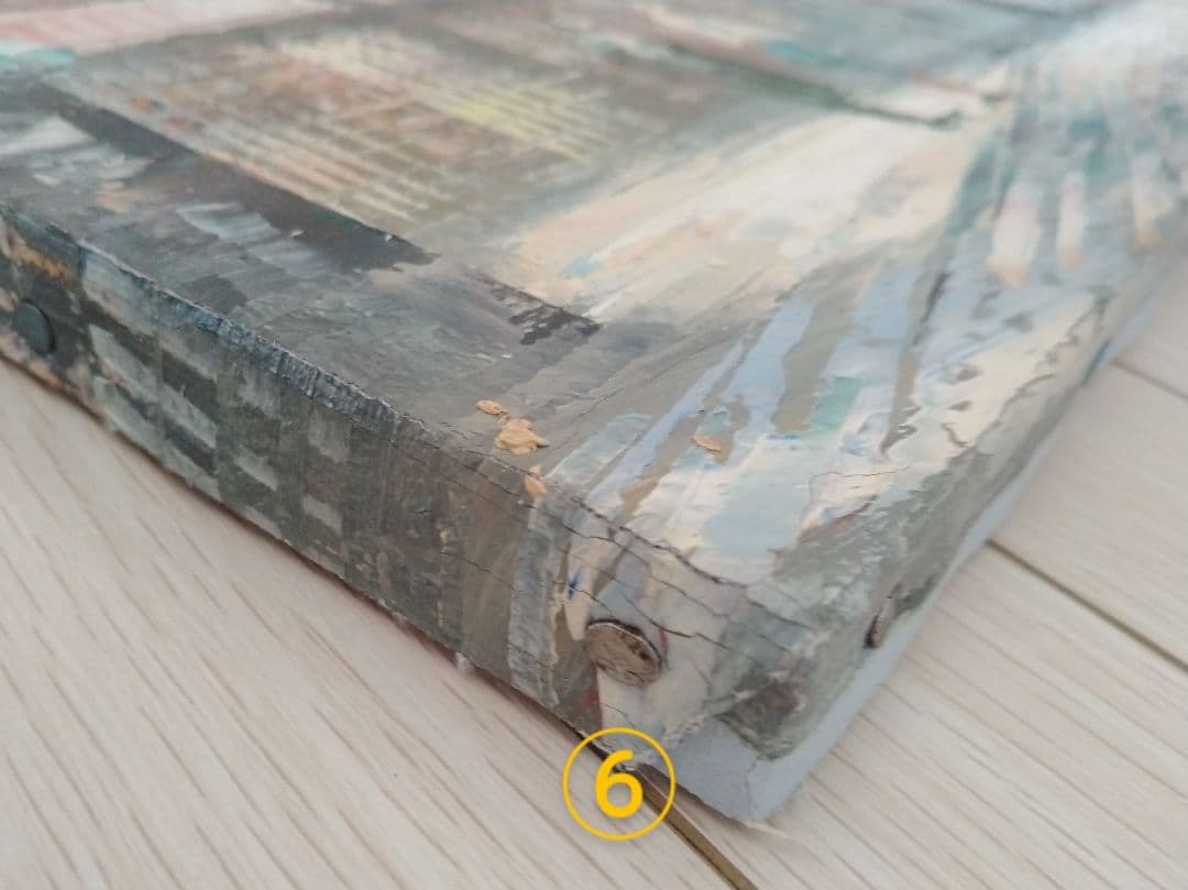 佐伯祐三作　油彩画「巴里郊外」