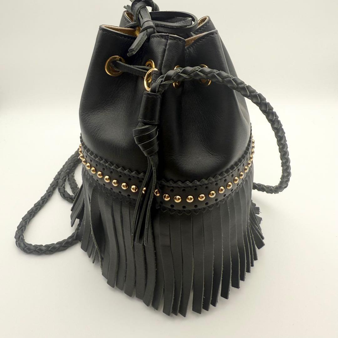 希少/美品✨J&M DAVIDSON カーニバル 黒 スタッズ Y2K フリンジ