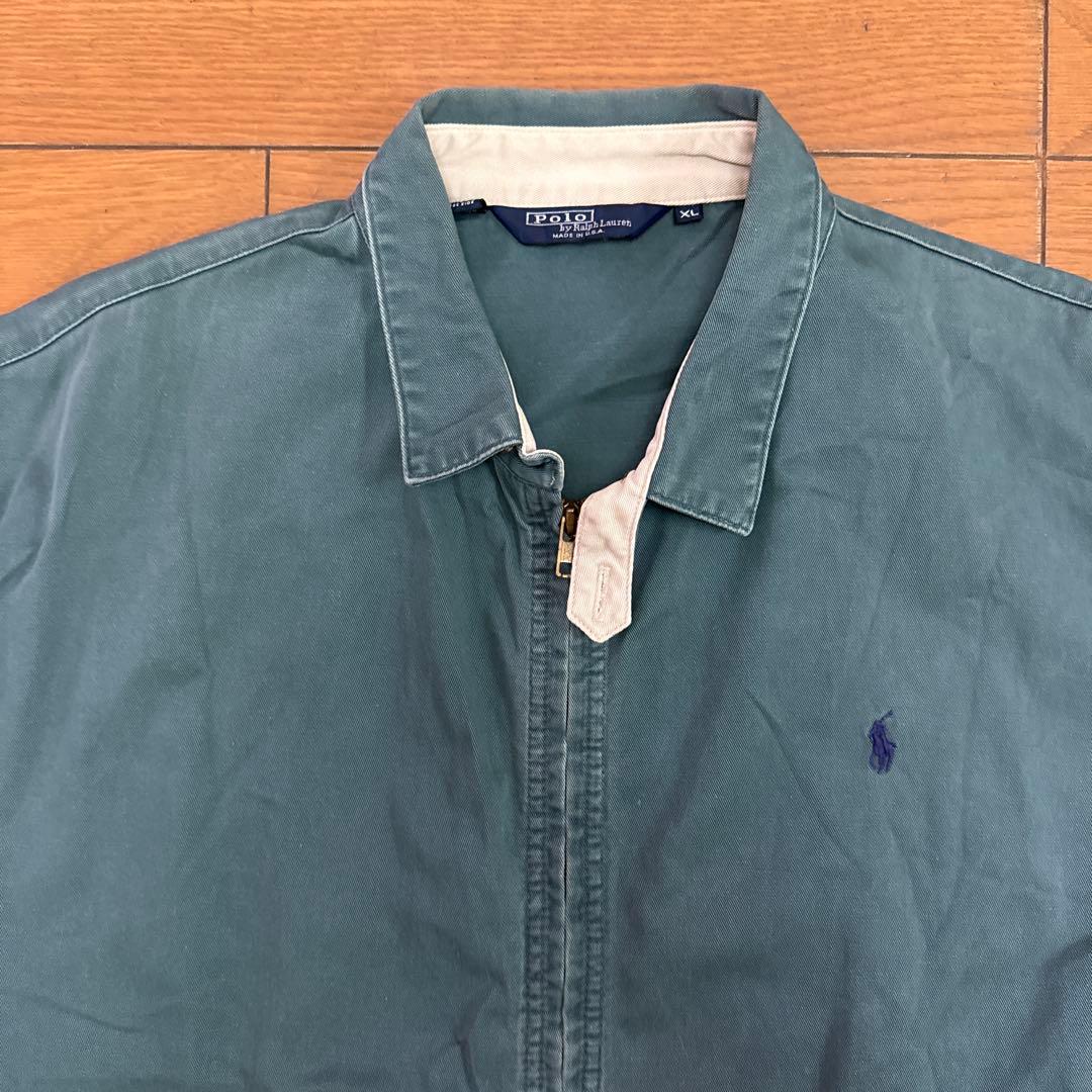 80s POLO RALPH LAURENスイングトップ USA製 グリーン