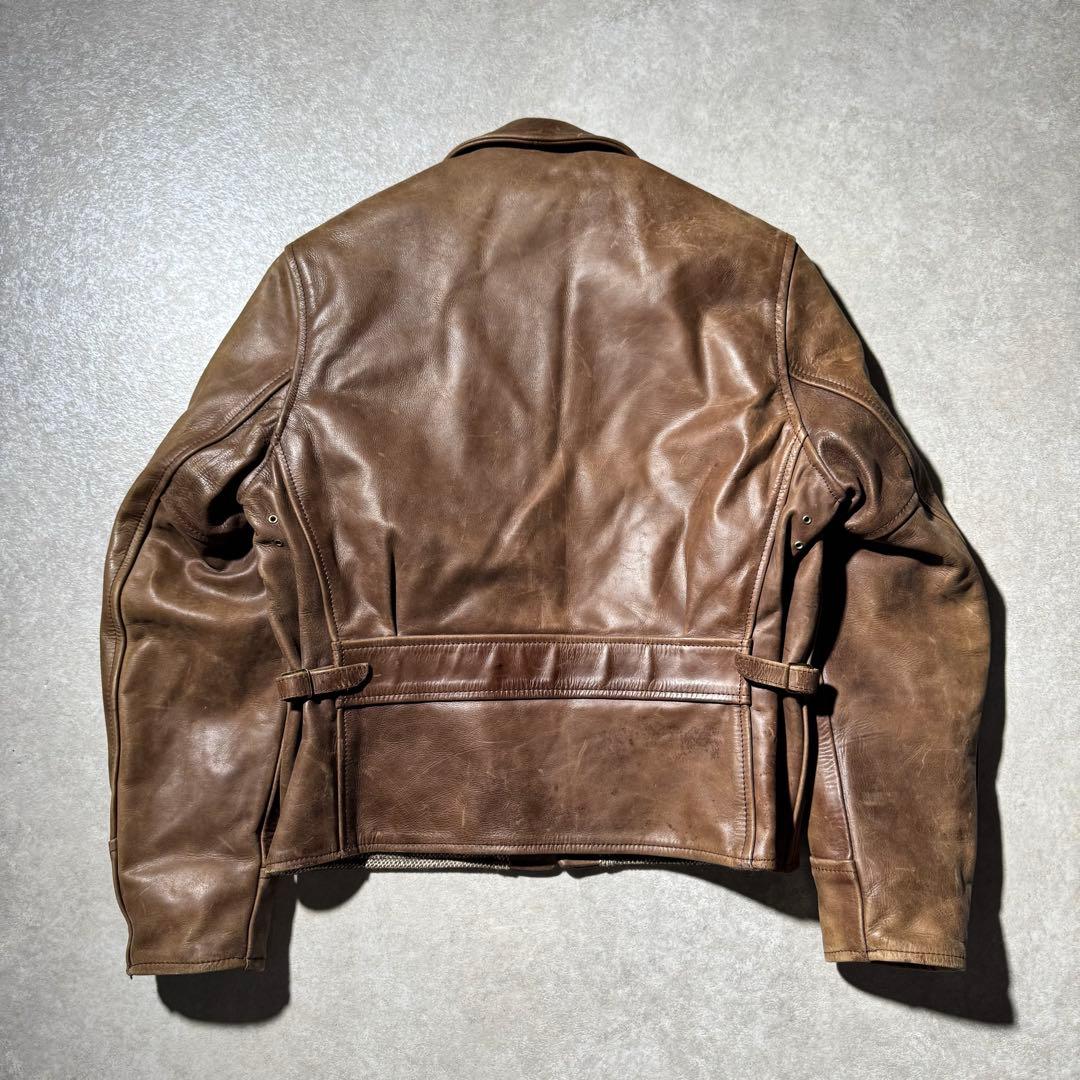 ジャケット・アウター AERO LEATHER Halfbelt leather jacket