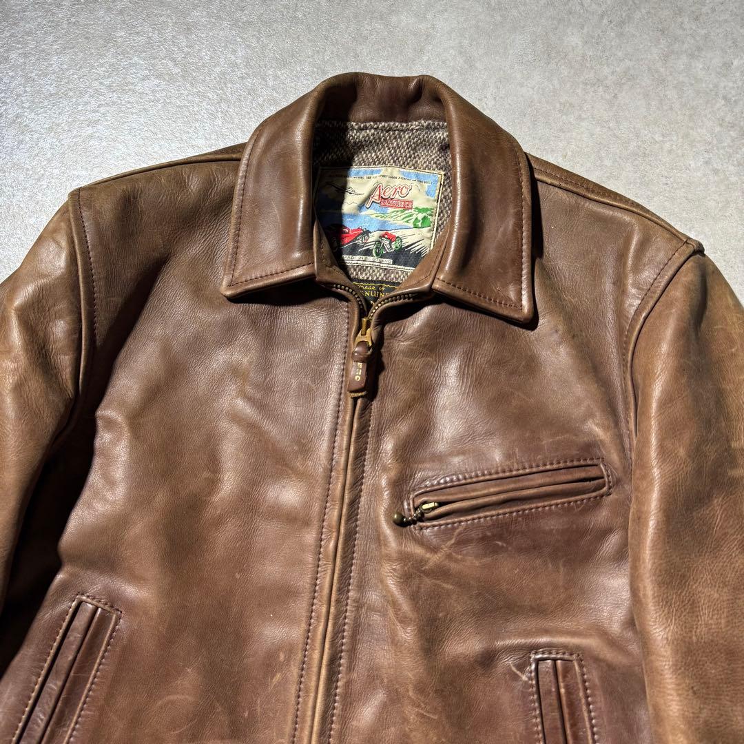 ジャケット・アウター AERO LEATHER Halfbelt leather jacket