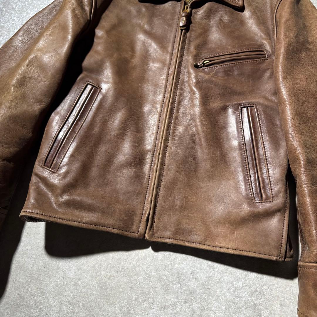 ジャケット・アウター AERO LEATHER Halfbelt leather jacket