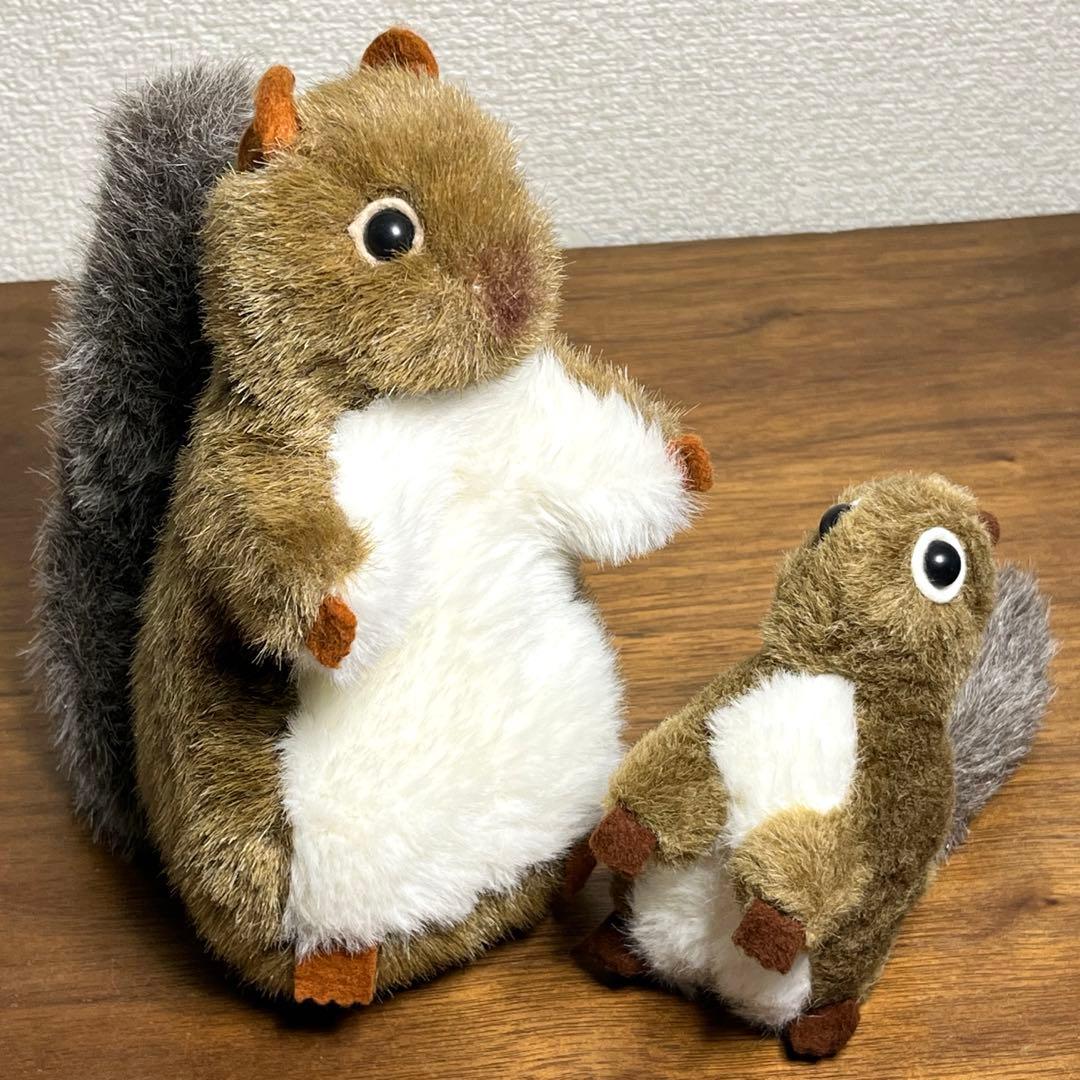 やまね工房　ニホンリスの親と、子供のセット