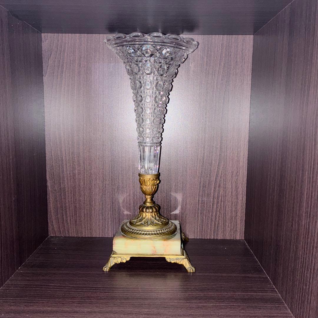 バカラ ディアマンピエーリー ブロンズ装飾 アンティーク 花器