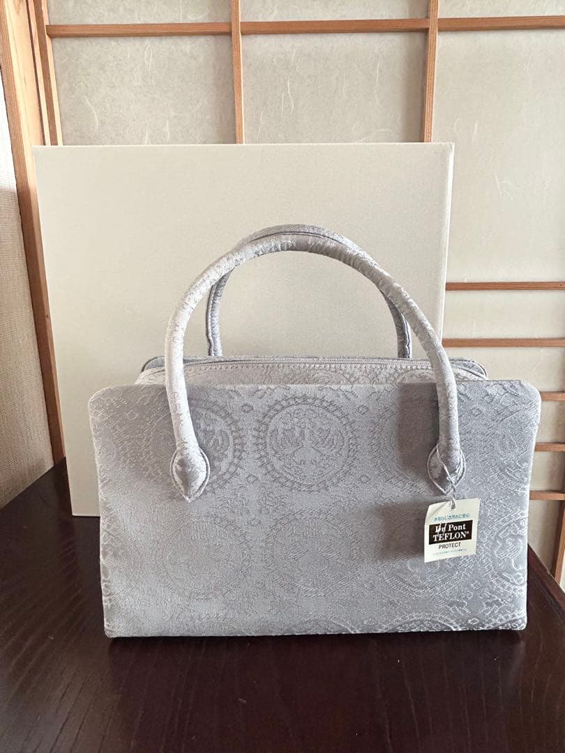 表地絹100%の　和装バック　利休バック　ハンドバック