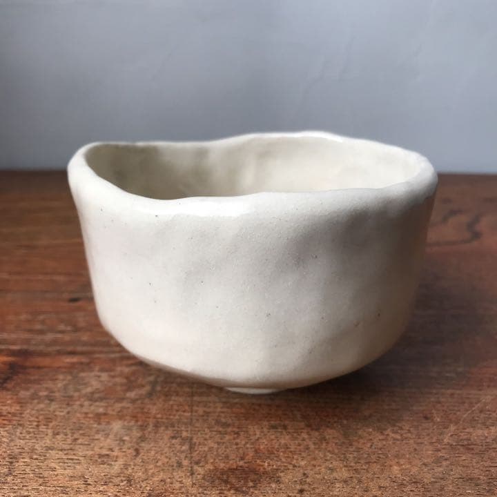 妻の作った 抹茶茶碗 ドラムセット ドラムスティック 陶芸 手びねり