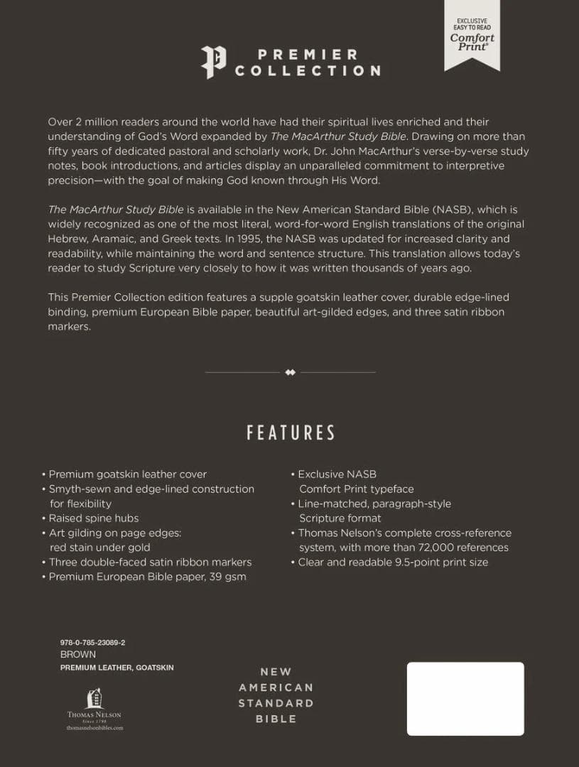 人文 NASB, MacArthur Study Bible, 2nd Edition