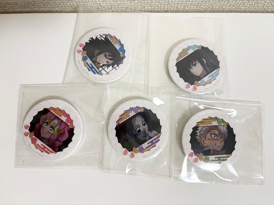 冨岡義勇　時透無一郎　プリロール缶バッジ　不死川実弥 胡蝶しのぶ　甘露寺蜜璃