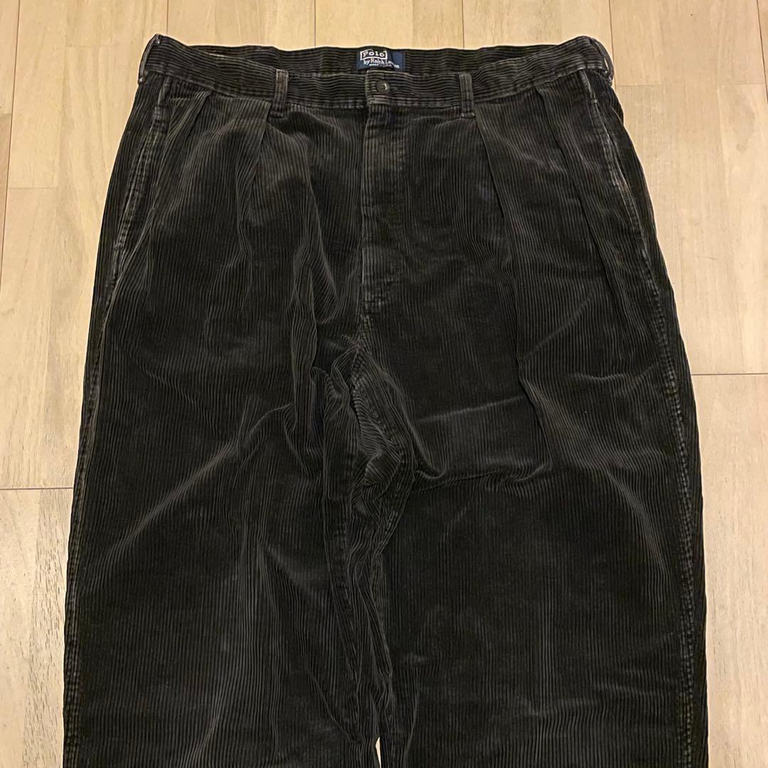 【希少】初期タグ90年代アメリカ製 ラルフローレン 太畝コーデュロイパンツ
