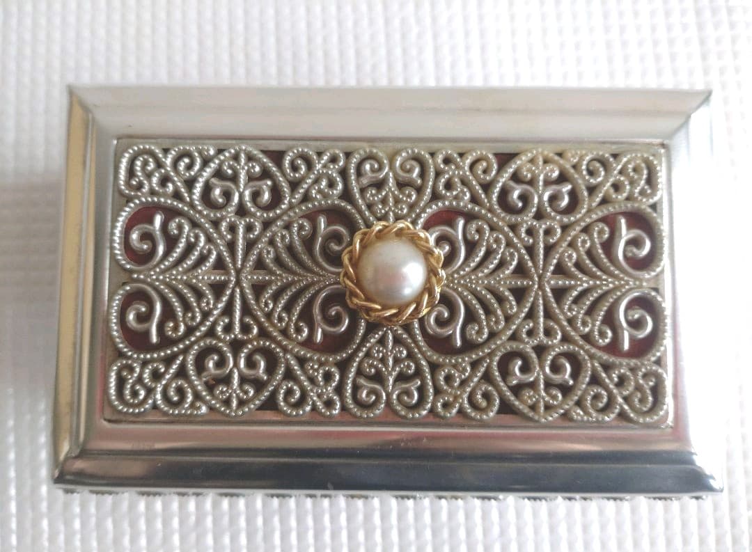 アンティーク オルゴール付宝石入れ