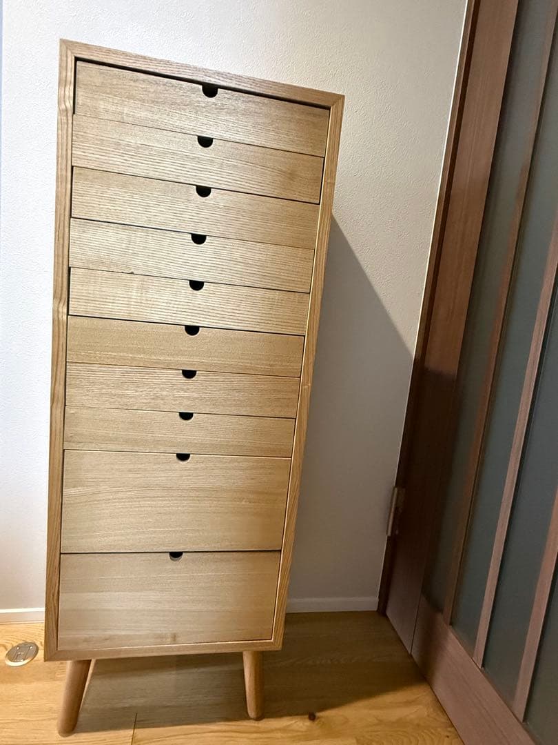 多段 ナチュラル木製 引き出し10段チェスト