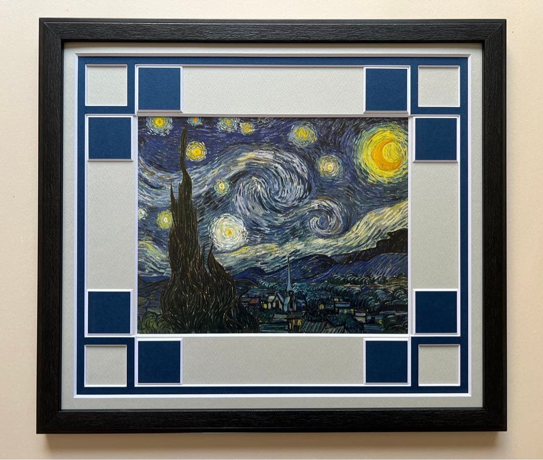 絵画　ゴッホ「星月夜」