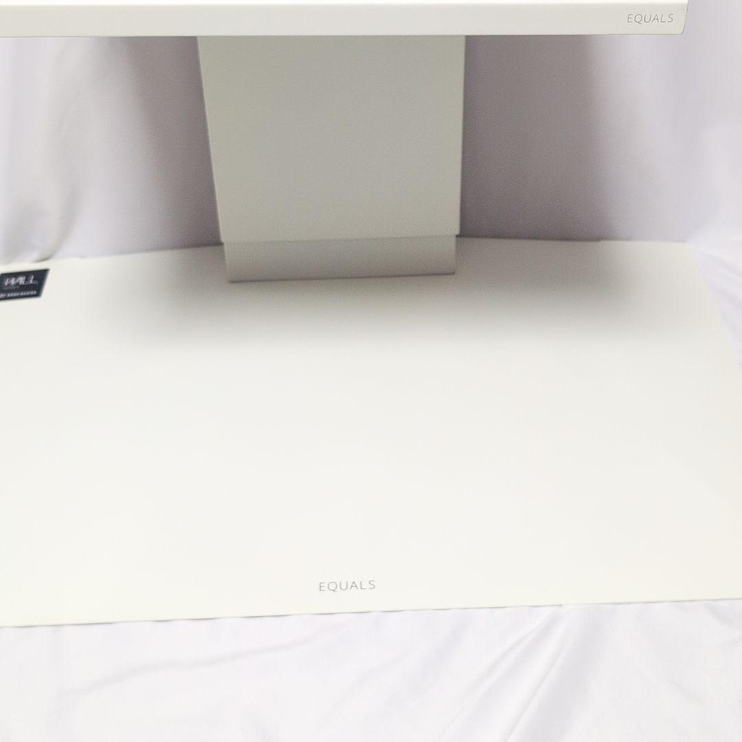 EQUALS イコールズ　テレビ台　サテンホワイト　ロータイプ　棚付き