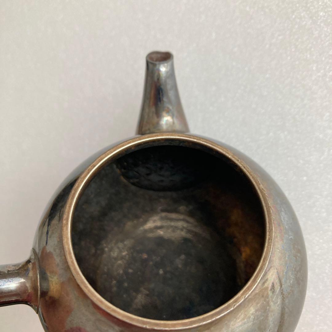 純銀横手急須 純銀急須 銀瓶 菊花摘蓋