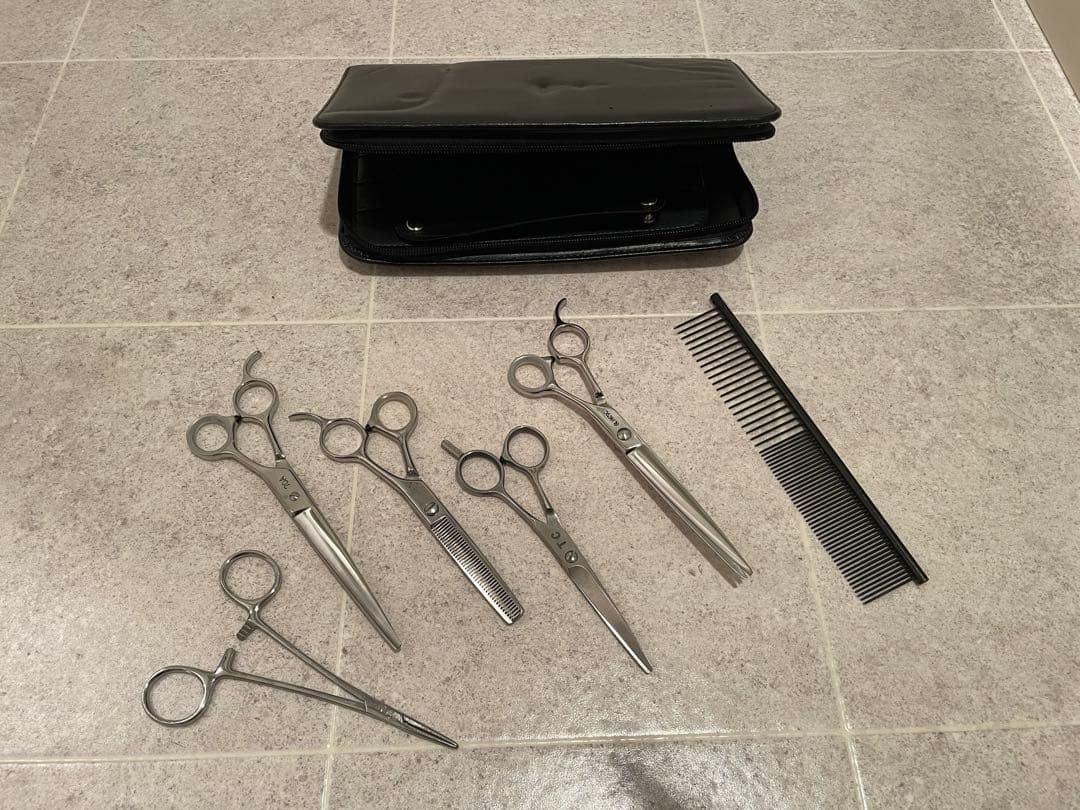 トリミング用ハサミセット ケース付き