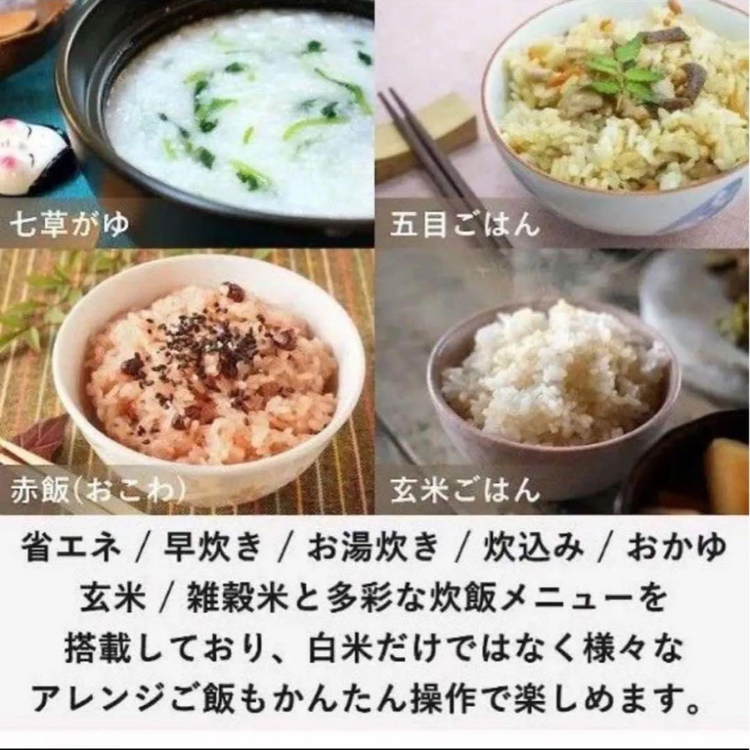 新品　炊飯器 マイコン式 5.5合 白米炊分け機能　クリーンモード搭載　ブラック