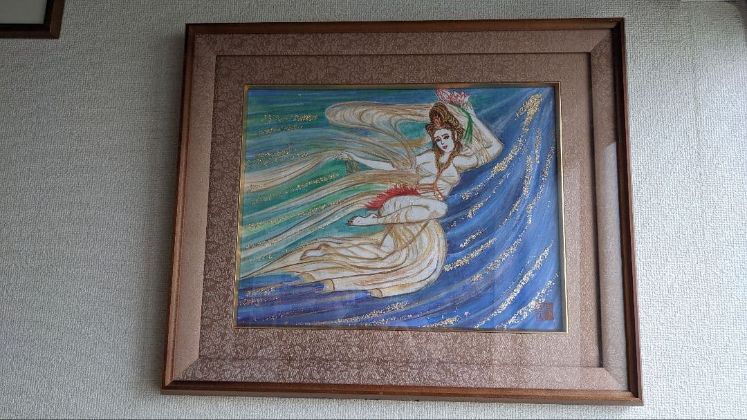 額装日本画「天女舞」