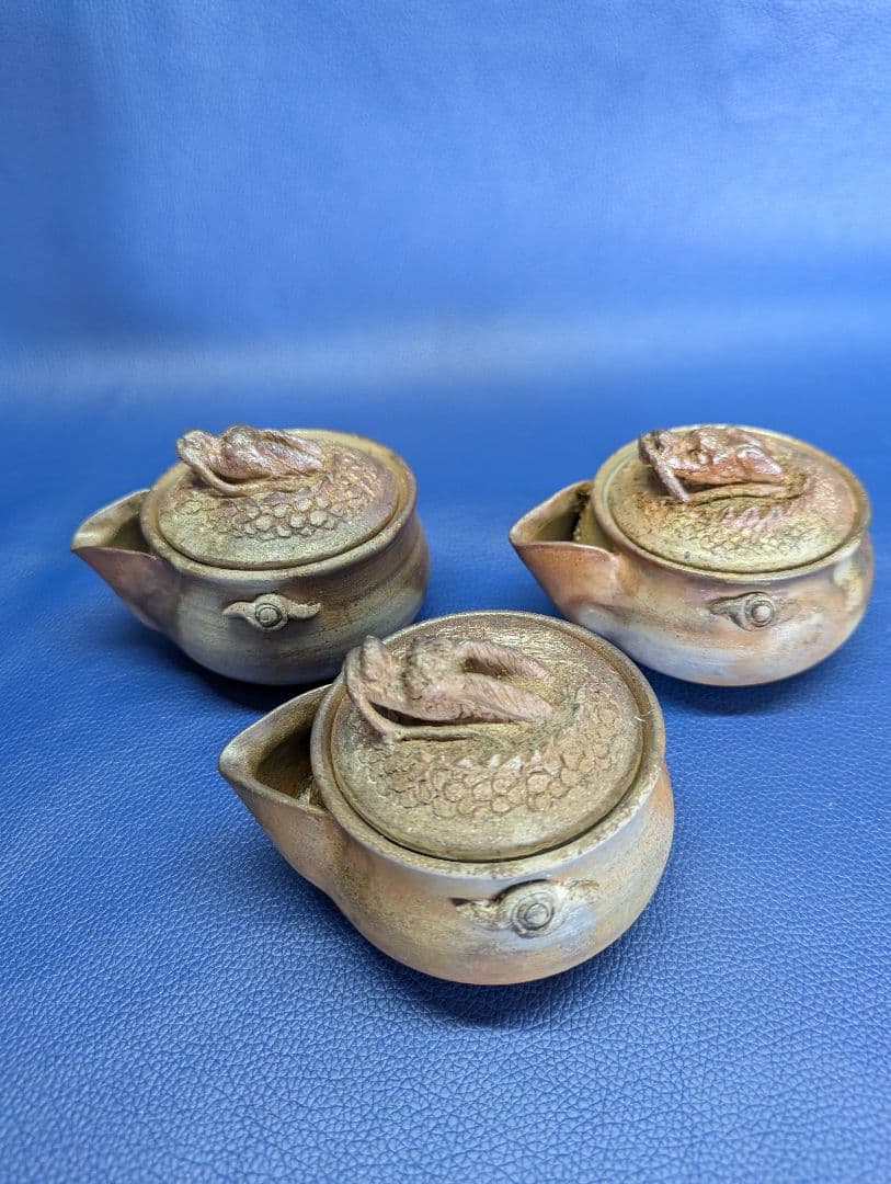 備前焼 宝瓶 昇龍 三個セット