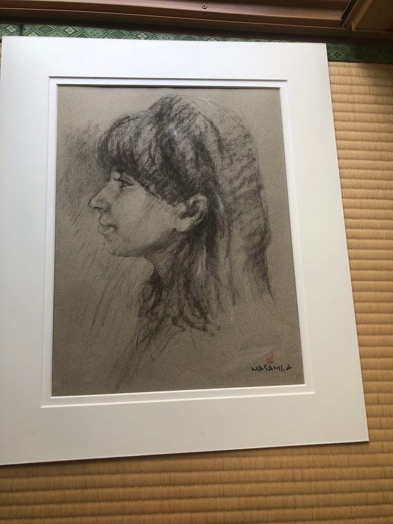 鑑定団　山岸正巳（安井曽太郎一番弟子）パステル画　絵画　真筆肉筆　直筆サイン落款