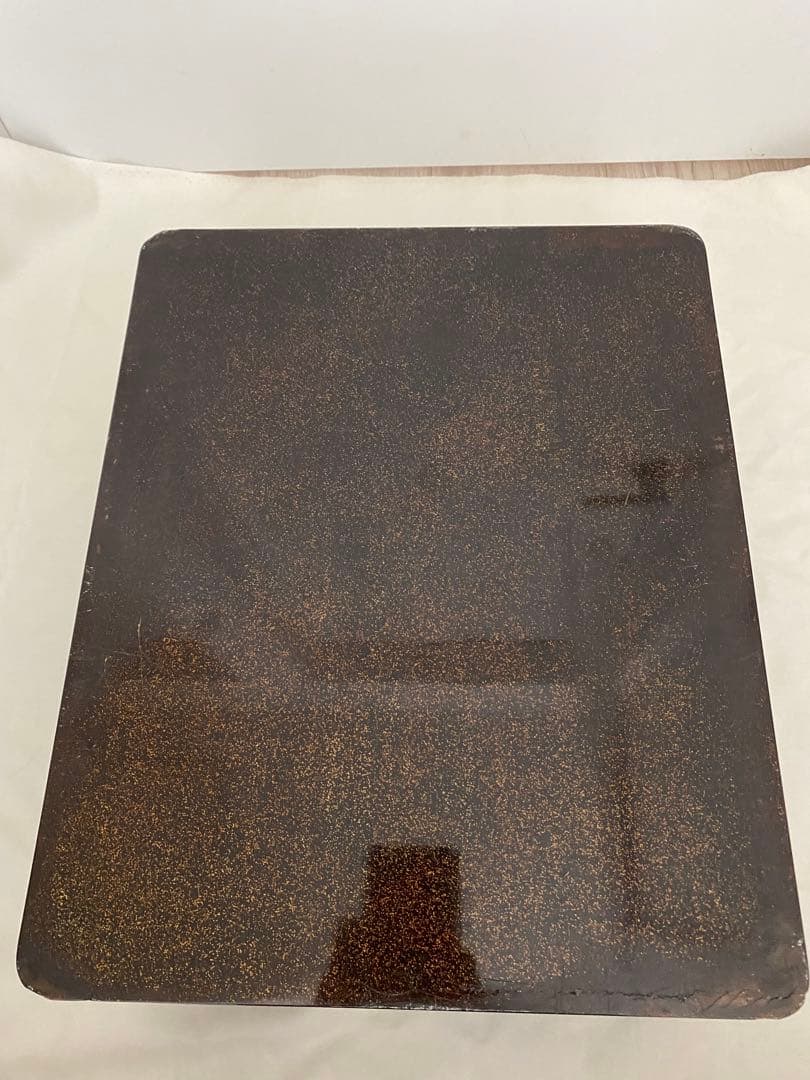 明治期頃 蒔絵 扇面 御料紙箱　料紙箱　草紙箱　書簡 内梨子地　漆器 漆工芸