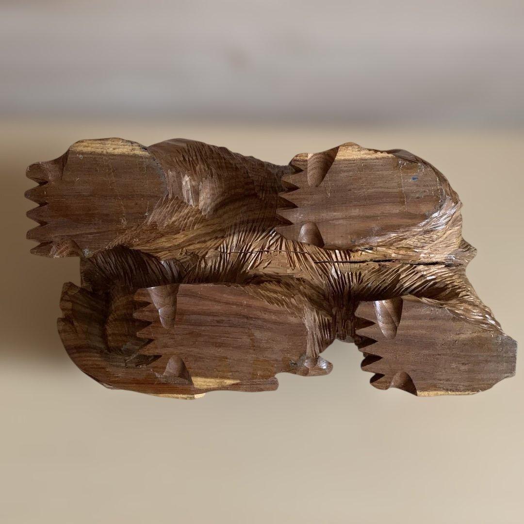 鮭にきちんとアブラビレあり！古民家インテリアにオススメ！昭和時代の木彫りの熊