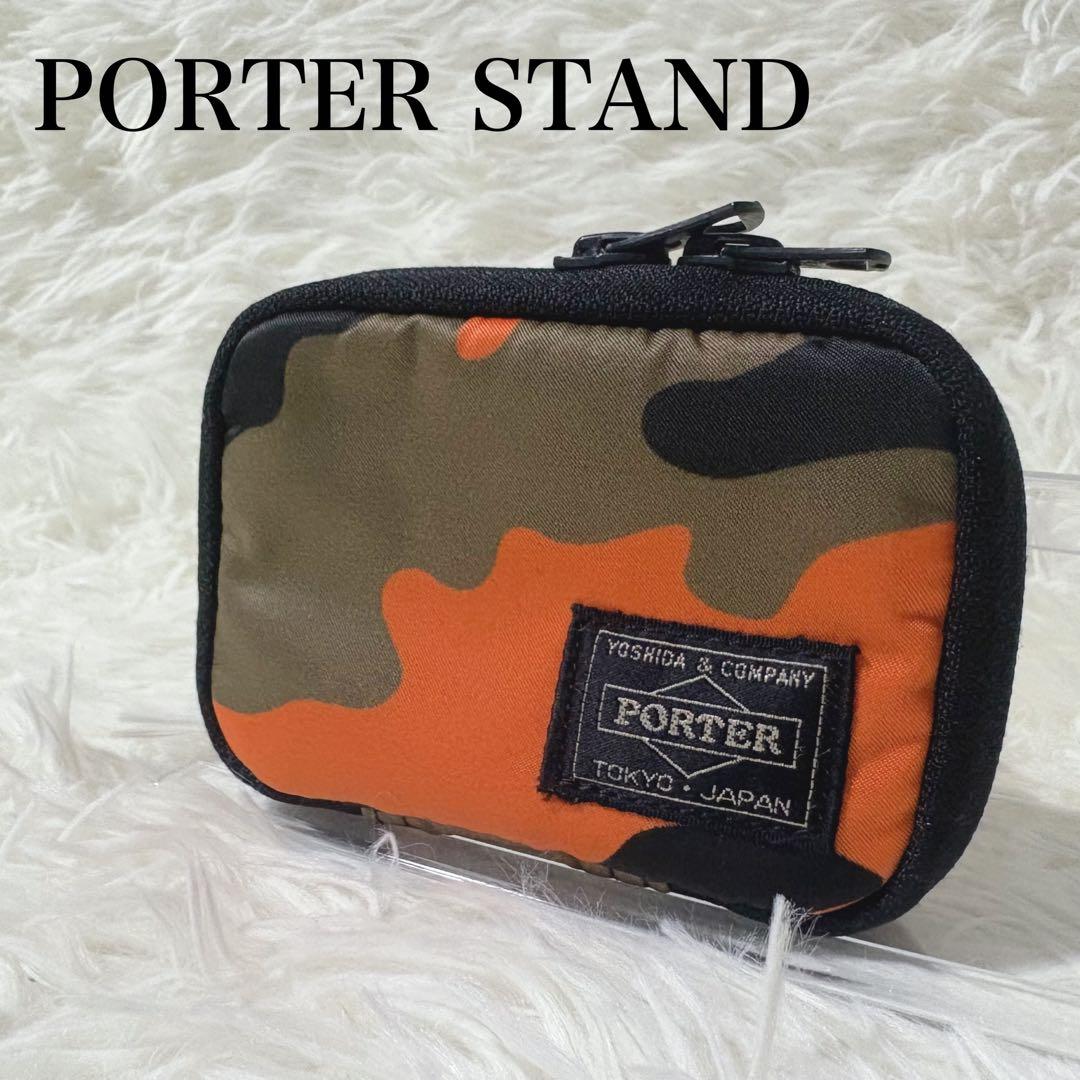 【美品】PORTER / PS CAMO キーケース パスケース カモフラ 黒