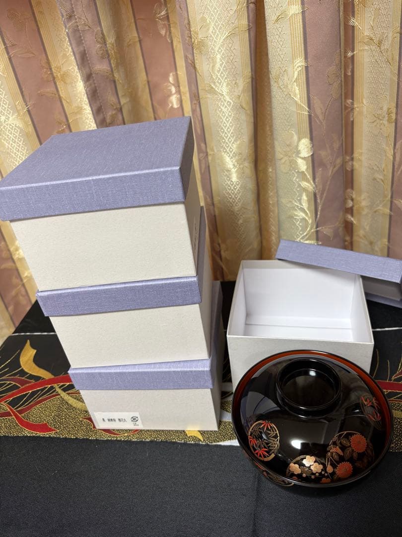 【新品】会津漆器 雑煮椀 化粧箱付き