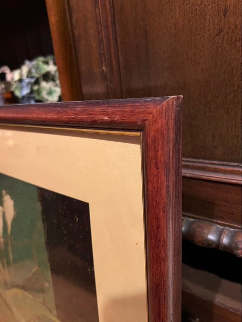 ベルナール カトラン リトグラフ 鉢植えの花 絵画 額縁 アート インテリア