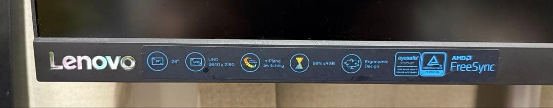 Lenovo 4kモニター 28インチ　L28u-35