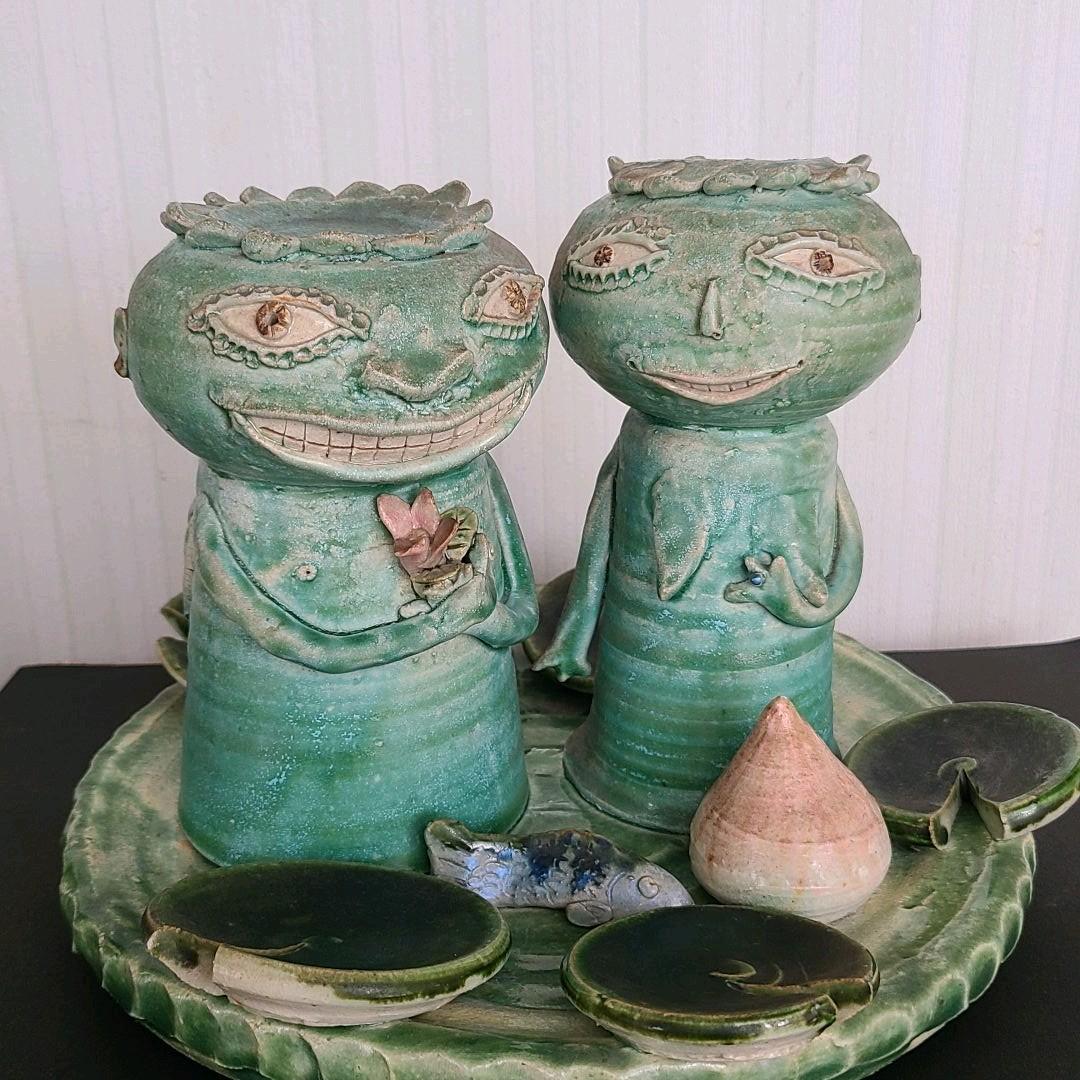 河童の置物　作家モノ　陶器