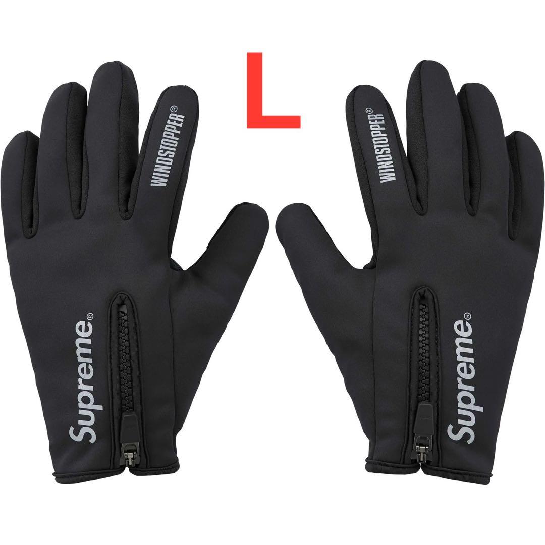 小物 Supreme Windstopper Zip Gloves Black L