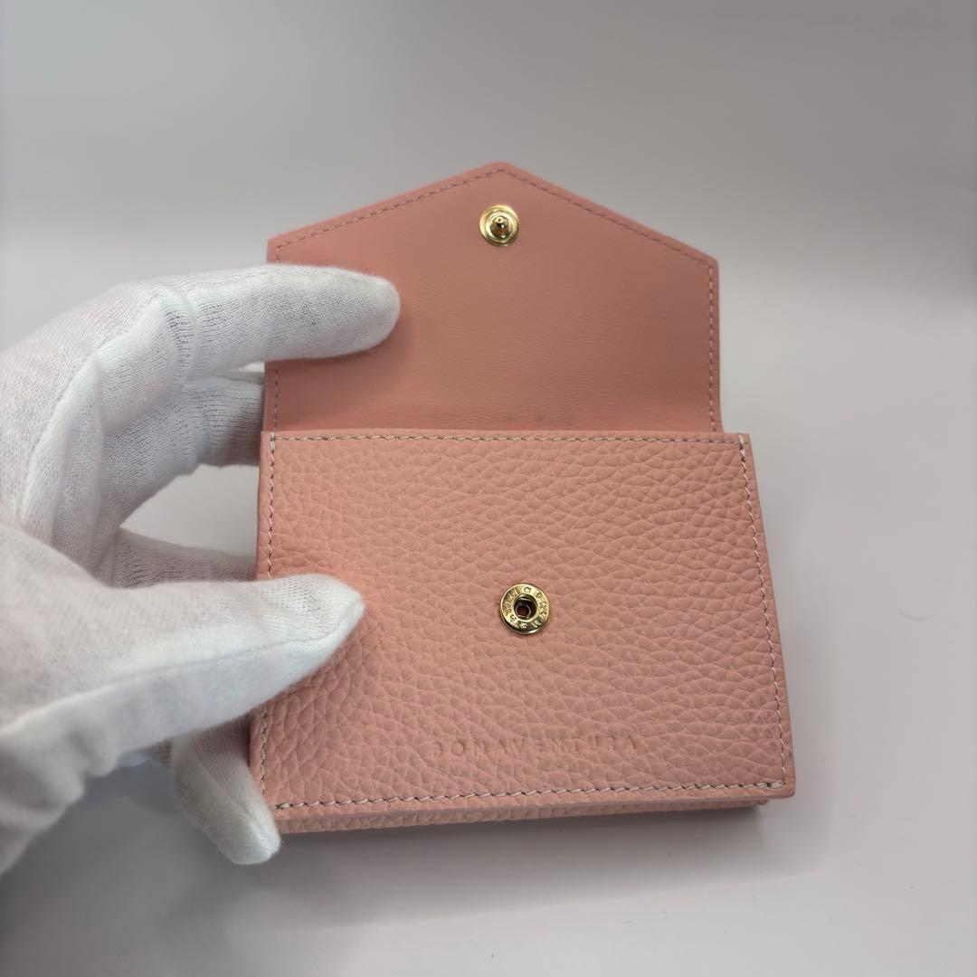 BONAVENTURA 三つ折り財布　ピンク　レザー　スモールウォレット　財布