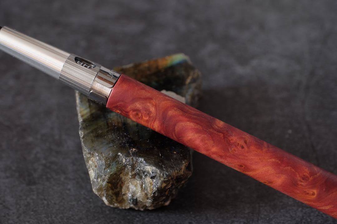 PG5木軸カスタム0088　高村杢工房 製図用シャープペンシル　紫紅杉瘤