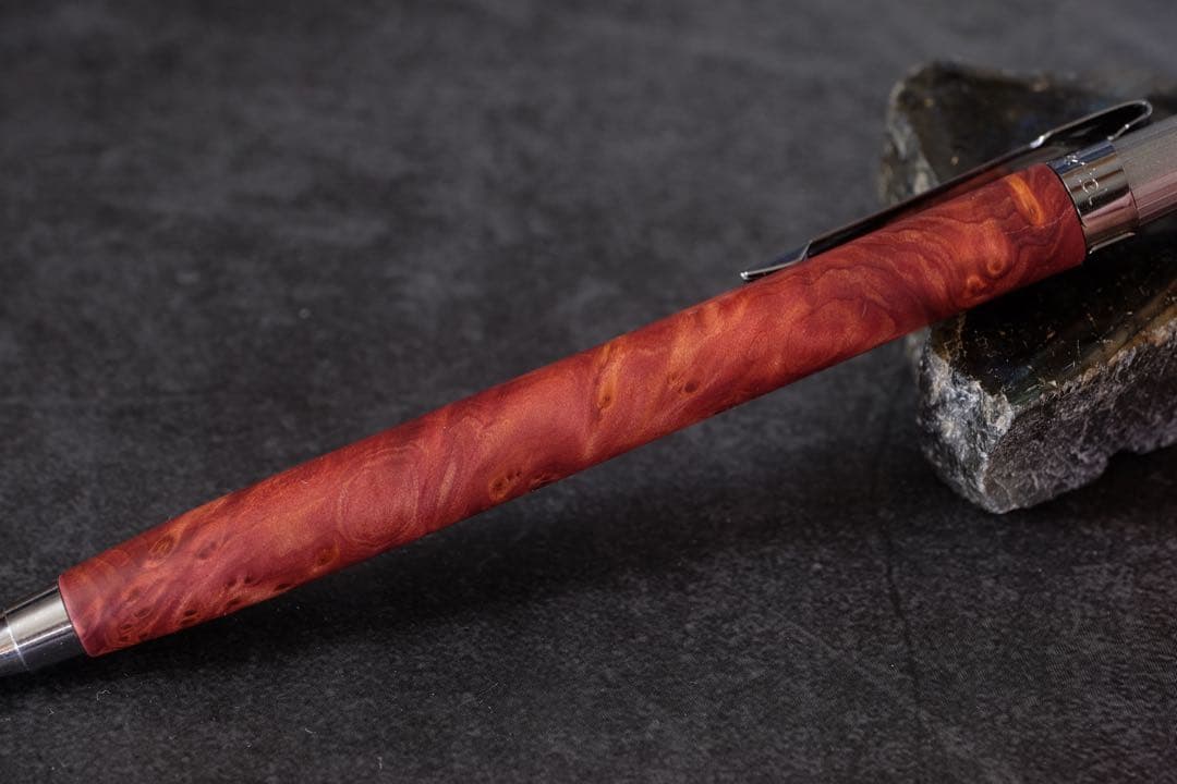 PG5木軸カスタム0088　高村杢工房 製図用シャープペンシル　紫紅杉瘤