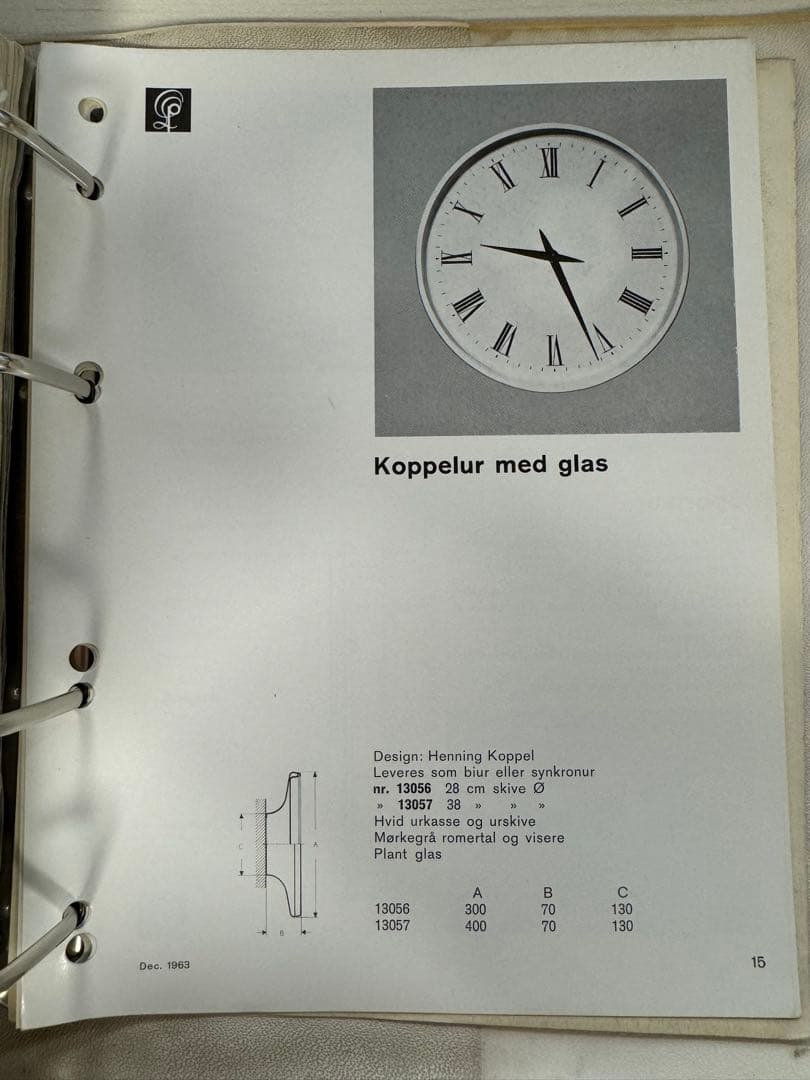 Henning Koppel clock Louis Poulsen 稀少 1