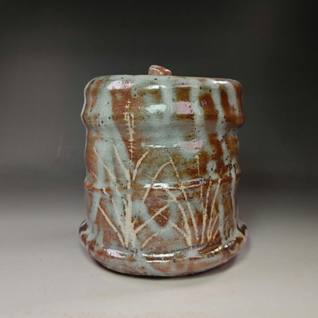 イ564 水指『向井一峰作』『鼠志野　水指　共箱』茶道具